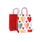 Spritz 2ct Cub Bag Valentine's Heart On White Solid Red -