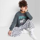 Women's Ascot + Hart Motorcycle Club Cropped Graphic Sweatshirt - Gray