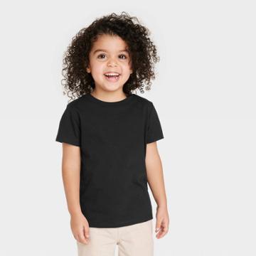 Toddler Boys' Short Sleeve Jersey T-shirt - Cat & Jack Black