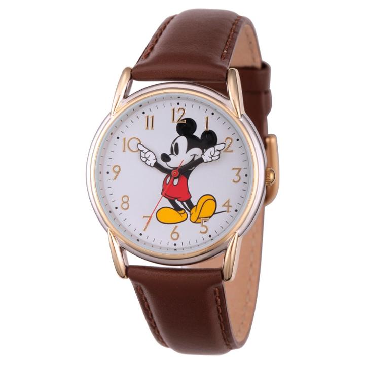 Women's Disney Mickey Mouse Two Tone Cardiff Alloy Watch - Brown,