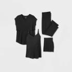 4pk Nursing Bundle Maternity Pajama Set - Isabel Maternity By Ingrid & Isabel Black