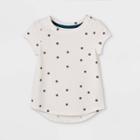 Toddler Girls' Dot Short Sleeve T-shirt - Cat & Jack Cream