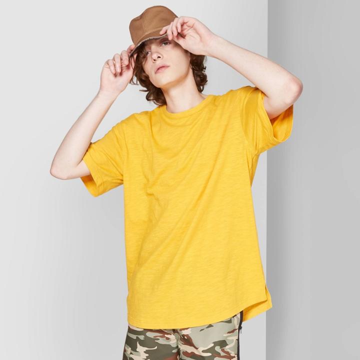 Men's Short Sleeve Slub T-shirt - Original Use Orange