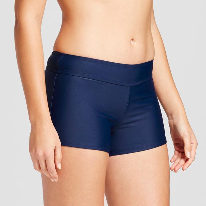 Women's Swim Boyshort - Navy - L - Merona, Navy Voyage