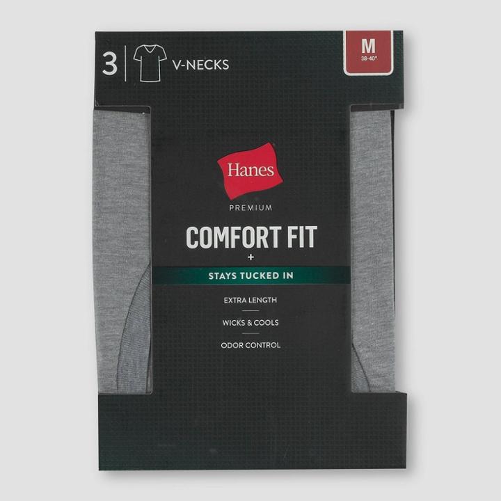 Hanes Premium Black Label Men's V-neck Undershirt