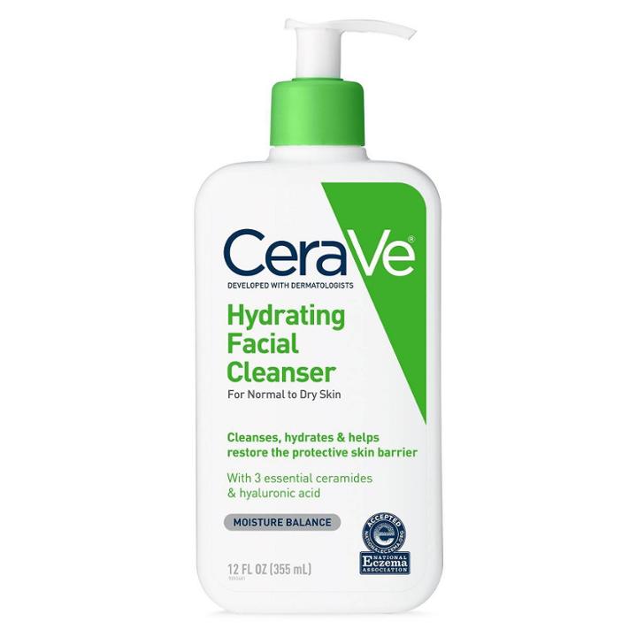 Cerave Hydrating Facial Cleanser For Normal To Dry Skin Fragrance Free - 12oz, Adult Unisex
