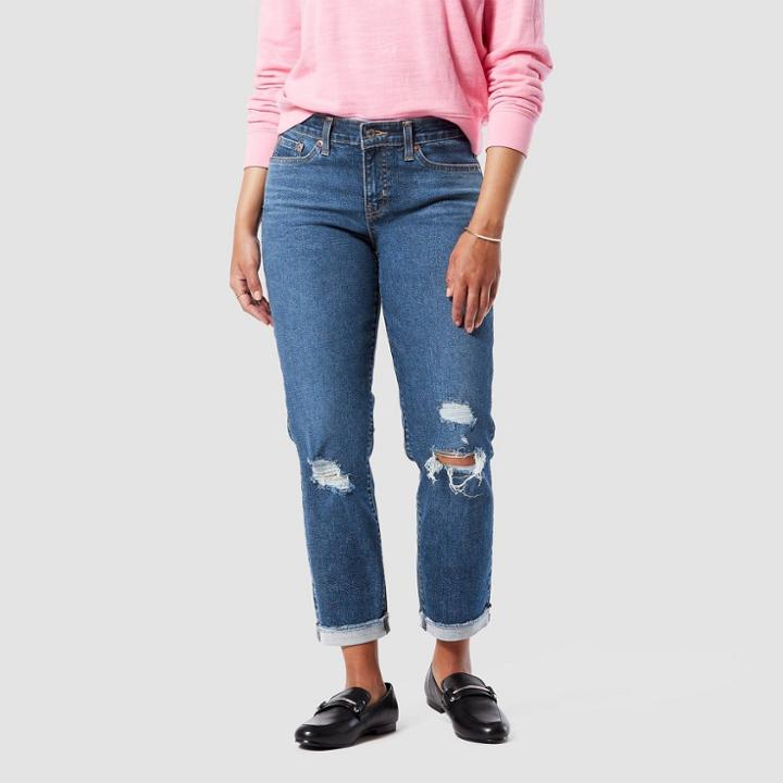 Denizen From Levi's Women's Mid-rise Slim Cropped Boyfriend Jeans - Palm Springs