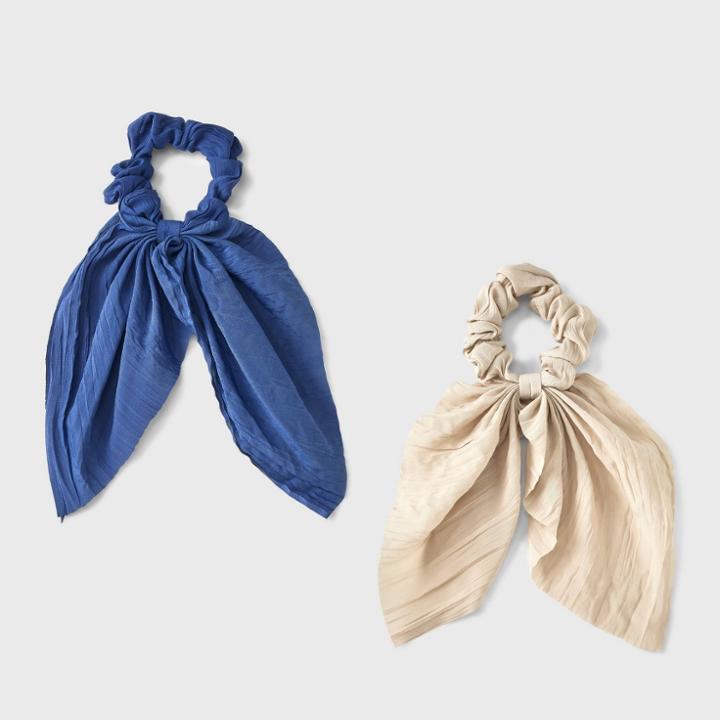 Hair Twister With Tail Set 2pc - A New Day Blue/ivory