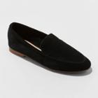 Women's Mila Microsuede Deconstructed Loafers - A New Day Black