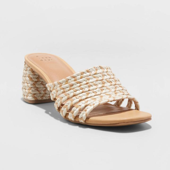 Women's Rachel Mule Heels - Universal Thread Tan