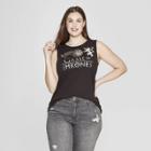 Women's Game Of Thrones Plus Size Hi-lo Crewneck Tank Top (juniors') - Black