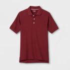 Petitefrench Toast Boys' Short Sleeve Pique Uniform Polo Shirt - Burgundy L, Boy's, Size: