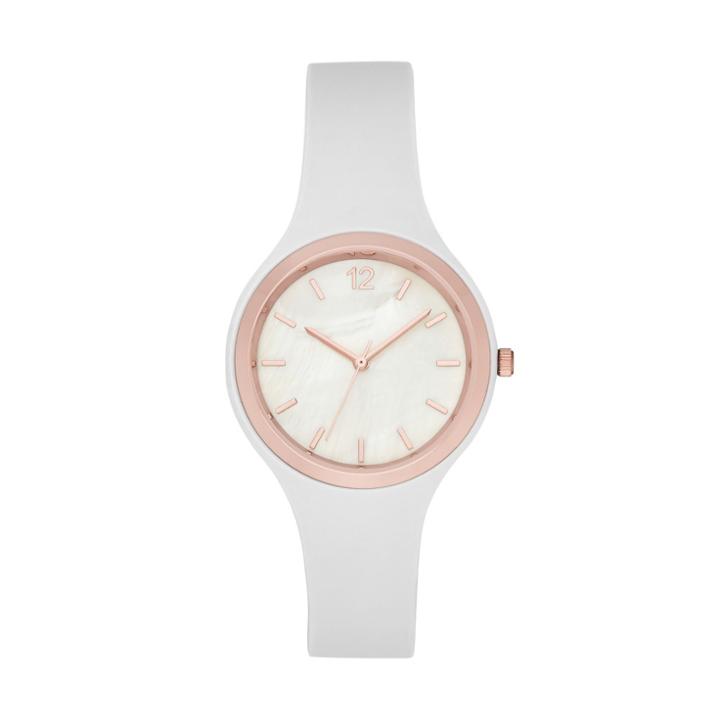 Target Women's Rubber Athleisure Watch - A New Day Rose Gold/gray