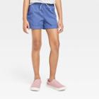 Girls' Rolled Hem Pull-on Woven Shorts - Cat & Jack Blue