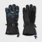 Boys' Printed Colorblock Ski Gloves - C9 Champion Black 8-16, Boy's, Green Blue Black