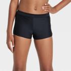 Girls' Solid Bikini Swim Shorts- Art Class Black