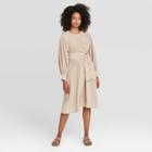 Women's Raglan Volume Long Sleeve Dress - Prologue Tan