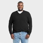 Men's Big & Tall V-neck Pullover - Goodfellow & Co Black
