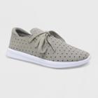 Women's Janai Lace Up Lightweight Laser Cut Dot Sneakers - Mossimo Supply Co. Gray