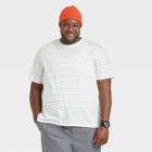 Men's Tall Striped Standard Fit Short Sleeve Crewneck T-shirt - Goodfellow & Co White/stripe