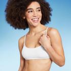 Women's Smocked Bralette Bikini Top - Wild Fable White Xxs