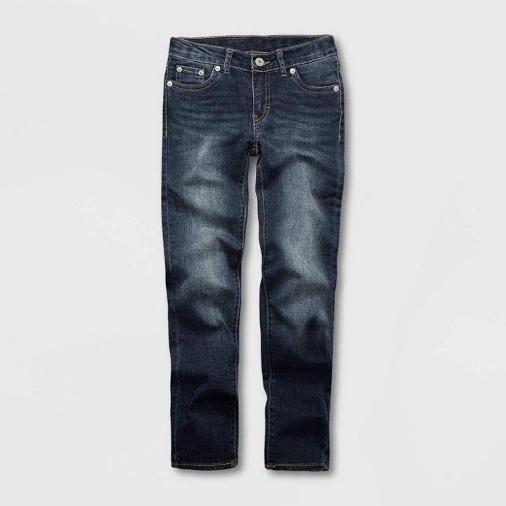 Levi's Girls' Mid-rise Super Skinny Jeans - Dark Wash