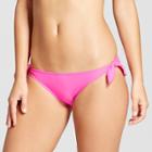 Women's Tie Side Bikini Bottom - Xhilaration Hot Pink