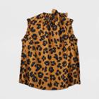 Women's Plus Size Animal Print Keyhole Tank Top - Who What Wear Brown