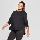 Women's Plus Size Crewneck Sweatshirt - Joylab Black