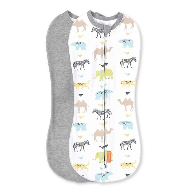 Swaddleme Pod Zip-up Compression Swaddle Wrap Newborn - Lil Wild One