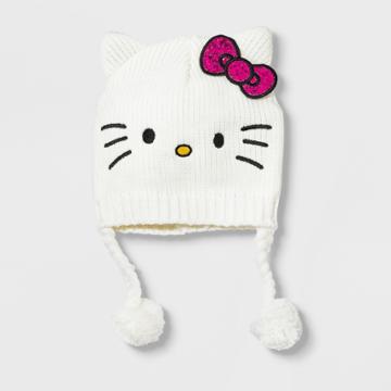 Girls' Hello Kitty Peruvian Hat - White