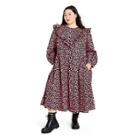 Women's Plus Size Floral Print Long Sleeve Dress - Sandy Liang X Target Pink