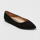 Women's Hillary Wide Width Ballet Flats - A New Day Black 7.5w,