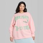 Women's Plus Size Ascot + Hart Pink Floyd Graphic Sweatshirt - Pink