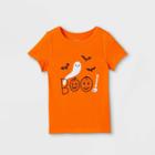 Toddler Boys' Adaptive Halloween Printed Short Sleeve Graphic T-shirt - Cat & Jack Orange