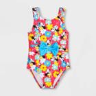Girls' Disney Minnie Mouse Adaptive Swimsuit - Xs - Disney Store, Blue/red