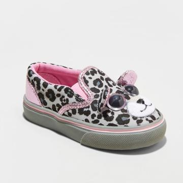 Jump-a-roos Toddler Girls' Jumparoos Leopard Slip On Sneakers - Gray