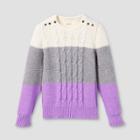 Girls' Adaptive Cable Pullover Sweater - Cat & Jack