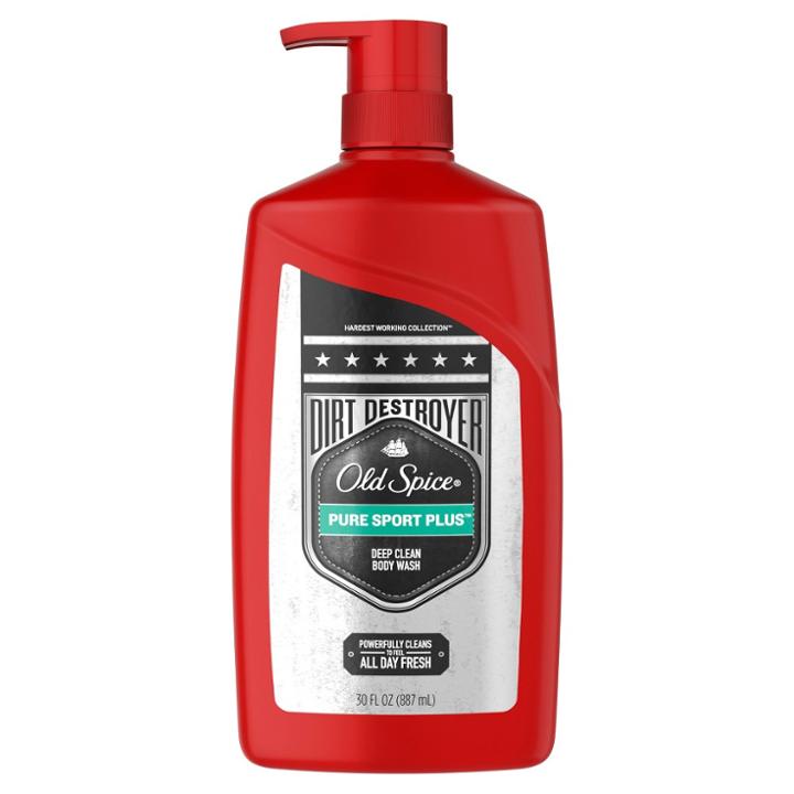 Old Spice Pure Sport Plus Deep Clean Body Wash - 30 Fl Oz, Red
