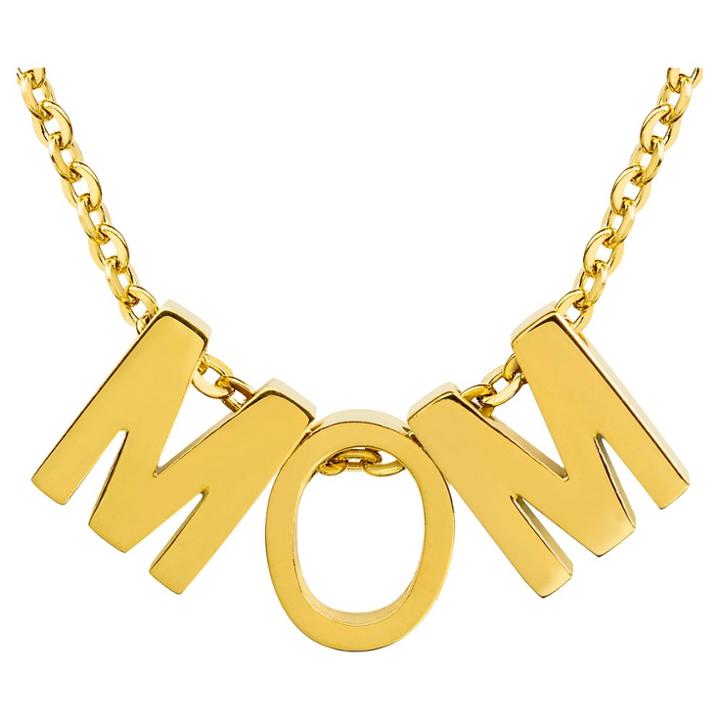 Elya 18k Gold Plated Stainless Steel 'mom' Pendant Necklace, Girl's
