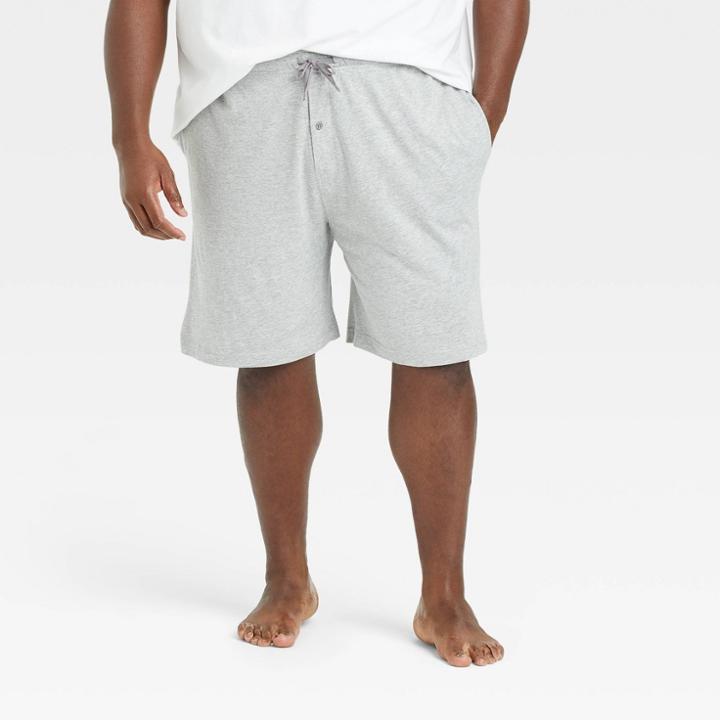 Men's Big & Tall 9 Knit Pajama Shorts - Goodfellow & Co Heathered Gray