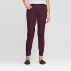 Women's Mid-rise Skinny Pants - Knox Rose Burgundy