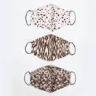 Social Standard By Sanctuary Sanctuary Adult 3pk Printed Cotton Polka Dot Face Mask - Brown/pink/floral