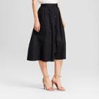 Women's Button-down Birdcage Skirt - Who What Wear Black