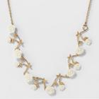 Sugarfix By Baublebar Rose Bud Statement Necklace - White, Girl's