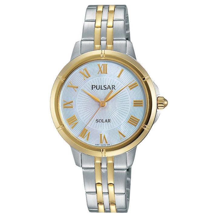 Women's Pulsar Dress Solar - Two Tone With Mother Of Pearl Dial - Py5006,