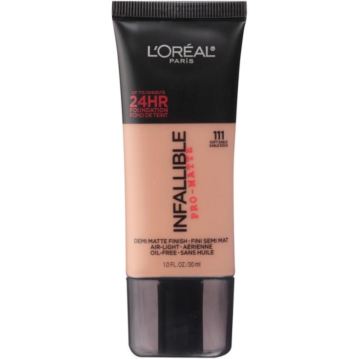 L'oreal Paris Infallible Pro-matte Foundation 111 Soft Sable 1 Fl Oz,