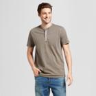 Men's Standard Fit Short Sleeve Henley T-shirt - Goodfellow & Co Olive (green)