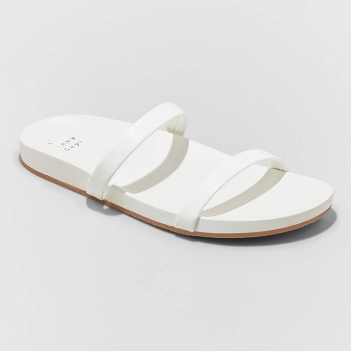 Women's Nadine Skinny Strap Sandals - A New Day Off-white