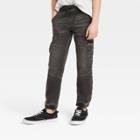 Boys' Stretch Utility Jogger Pants - Art Class Black Wash